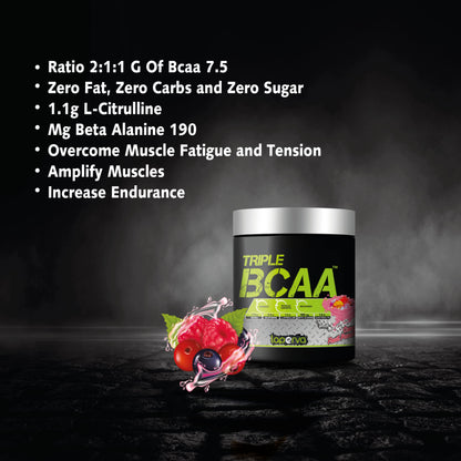 Laperva Post Work Out Diet Supplement Triple Bcaa 0 Fat, 0 Carbs And 0 Sugar Amino Glutamine For Energy Booster And Muscle Recovery Water Melon, 420 Gm