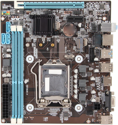 LGA 1150 Motherboard, Dual Channel DDR3 M.2 NVMe NGFF SATA, Mini Itx Motherboard, 6Gb/s PCIe Slot LGA 1150 Micro ATX PC Motherboard for Core