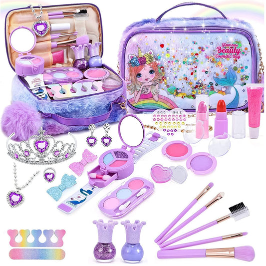 Swift Kids Makeup Kit for Girl Makeup Set Washable Make up Kit for Little Girl Princess Toddler Makeup for Kid Christmas Birthday Gifts Unicorn Toys for Girls 3 4 5 6 7 8 9 10 Year Old (Color LMB1)