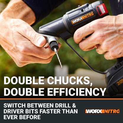 Worx NITRO WX177L 20V Brushless Switchdriver 2.0 2-in-1 Cordless Drill & Driver