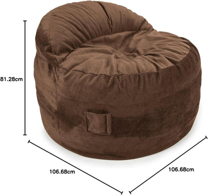 CordaRoy's NEST Gaming Bean Bag Chair - Convertible Bean Bag Chair & Bed - Washable Chenille Cover with Pockets for Remote, Controllers - for Living Room, Game Room, Basement - Full Size - Charcoal