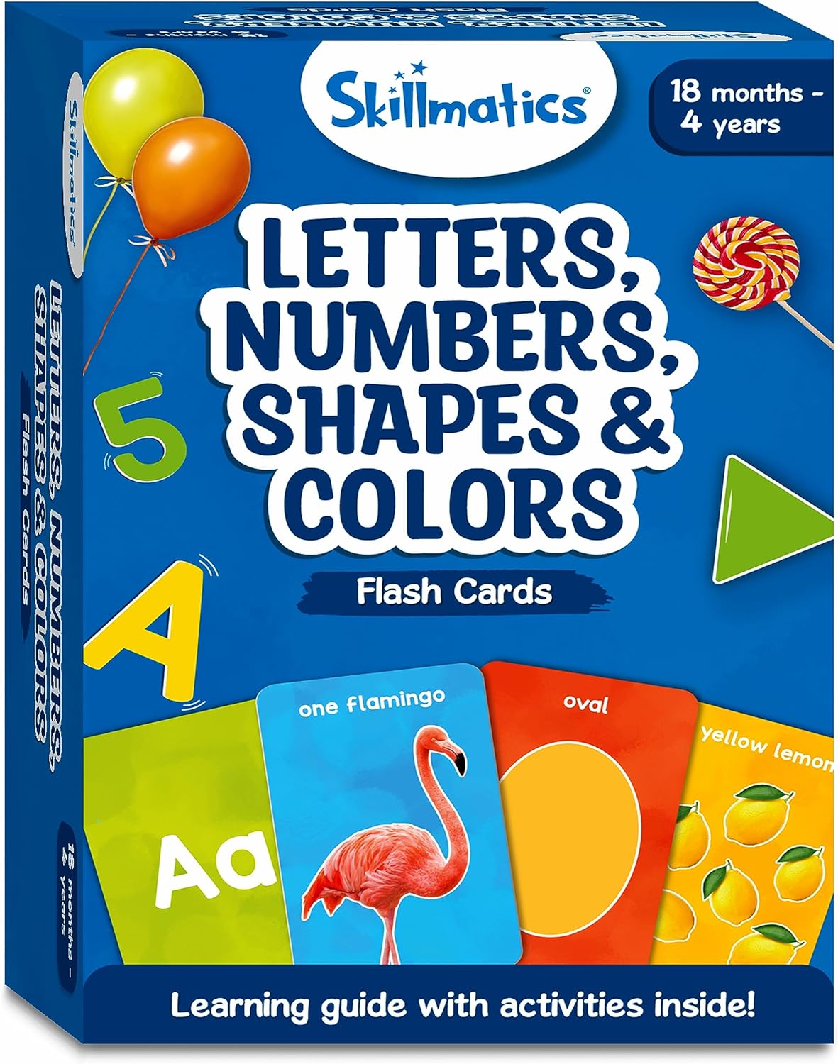 Skillmatics Thick Flash Cards for Toddlers - Letters, Numbers, Shapes & Colours, Montessori Toys & Games, Preschool Learning for Kids 1, 2, 3, 4 Years