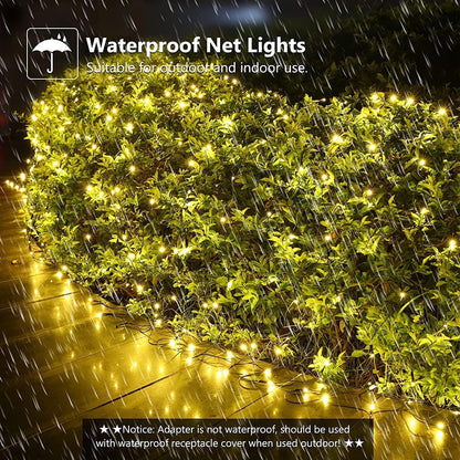 BPA® Net Lights Outdoor Mesh Lights 3M x 2M 204 LED Wedding Lights, Waterproof Net Lights for Party, Garden, Patio, Backyard, Bush, Fence, Wall, Ramadan, Diwali, Christmas, Holiday Decoration