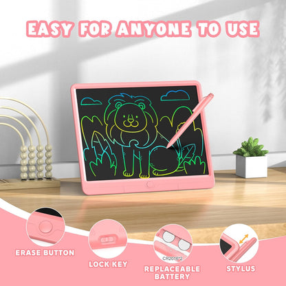 TUGAU LCD Writing Tablet 21 Inch Drawing Tablet Electronic Doodle Board Writing Pad, Erasable Electronic Drawing Pads Monochrome Screen Drawing Board with Stylus Memo Board for Home, School, Office