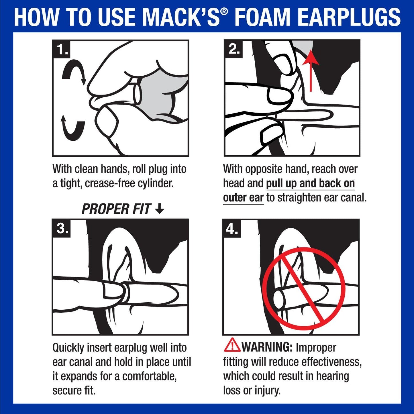 Mack's Slim Fit Soft Foam Earplugs, 50 Pair - Small Ear Plugs for Sleeping, Snoring, Traveling, Concerts, Shooting Sports and Power Tools