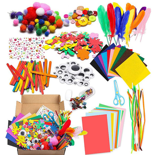 TAME Arts and Crafts Supplies for Kids - Craft Art Supply Kit for Toddlers, DIY Kids Art Crafts Supplies for Kids Kindergarten Preschool School Art Supplies Bulk Craft Set