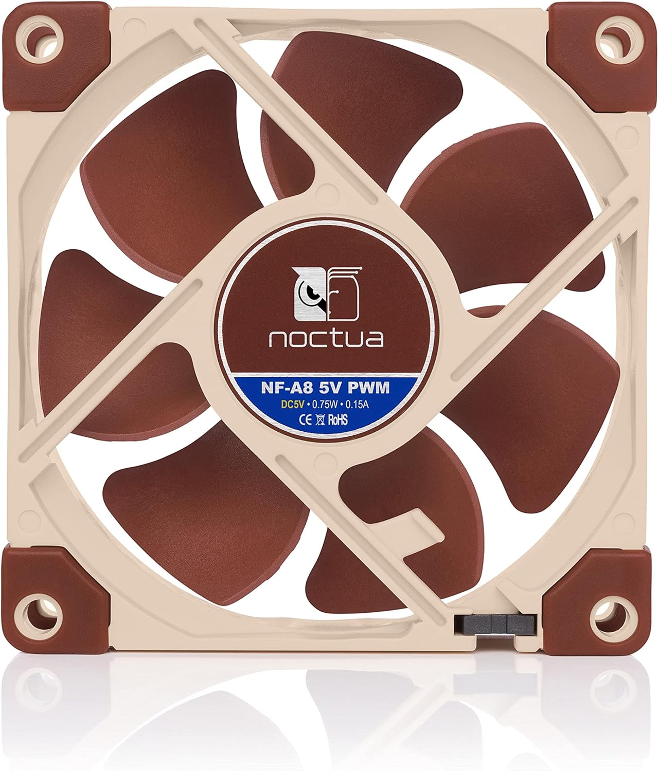 Noctua NF-A8 5V PWM, Premium Quiet Fan with USB Power Adaptor Cable, 4-Pin, 5V Version (80mm, Brown)