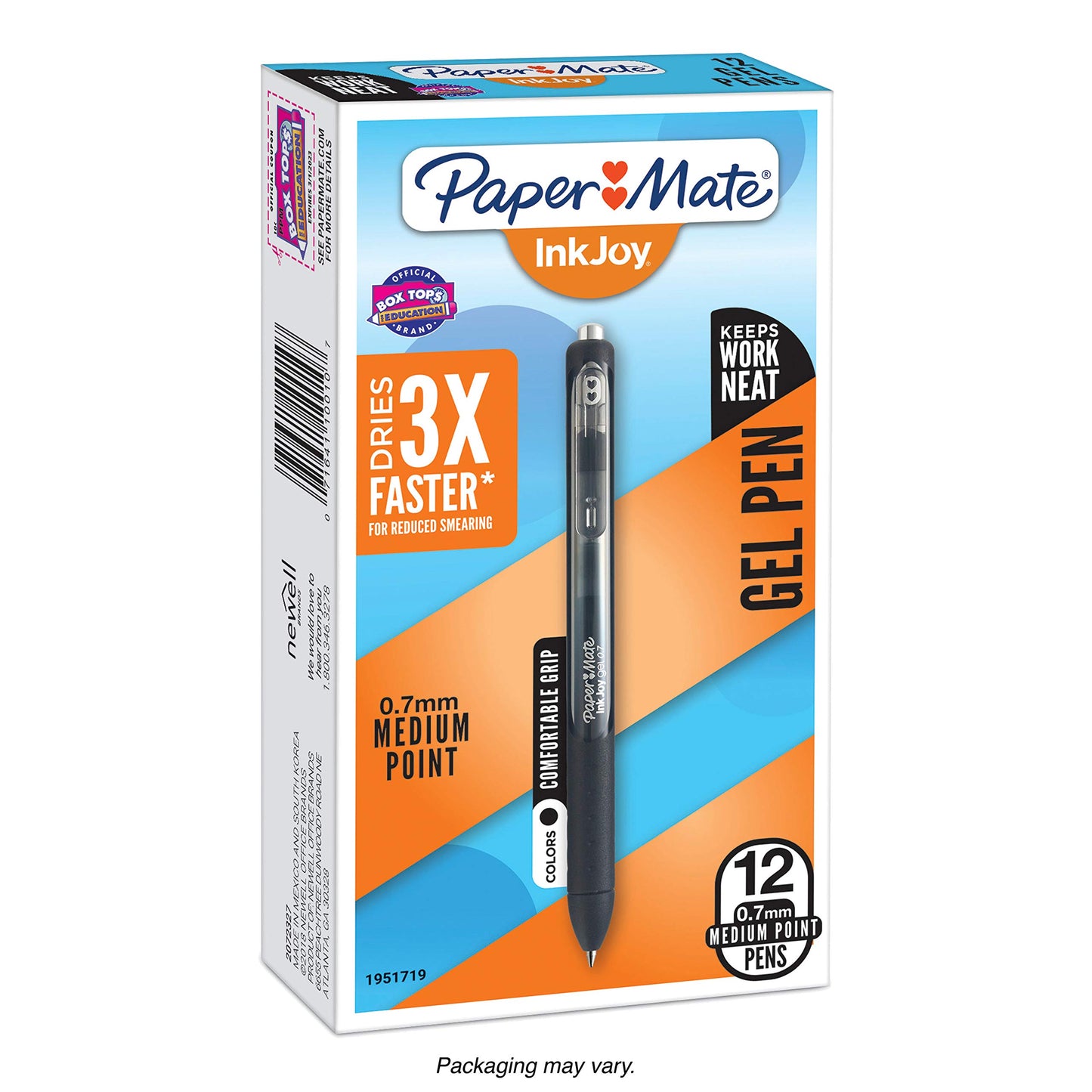 Paper Mate Inkjoy Gel Retractable Pen, 0.7Mm, Ink, Pack Of 14, Assorted (1951636)