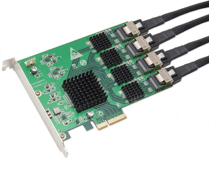 I/O Crest 4 Port SATA III PCI-e 2.0 x1 Controller Card Marvell 9215 Non-Raid with Low Profile Bracket SI-PEX40064