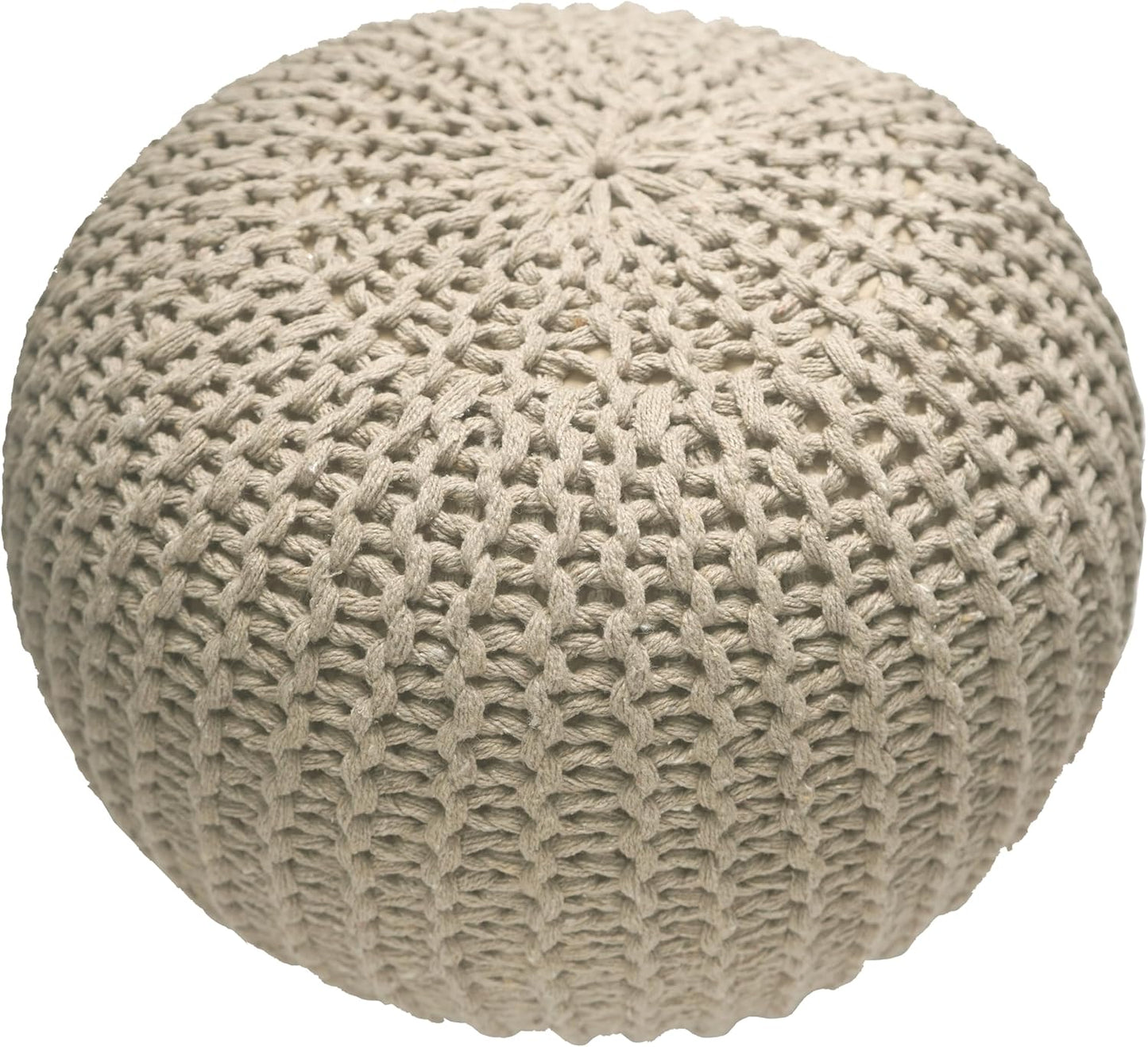 Bedding Craft Pouf,Pouf Ottoman,Pouf Ottoman Foot Rest,Pouf Living Room,Out Door Pouf Ottoman,Hand Knitted Bean Bag Pouf, Chair Foot Rest for Livinghome, 18x18x14_Sage Green