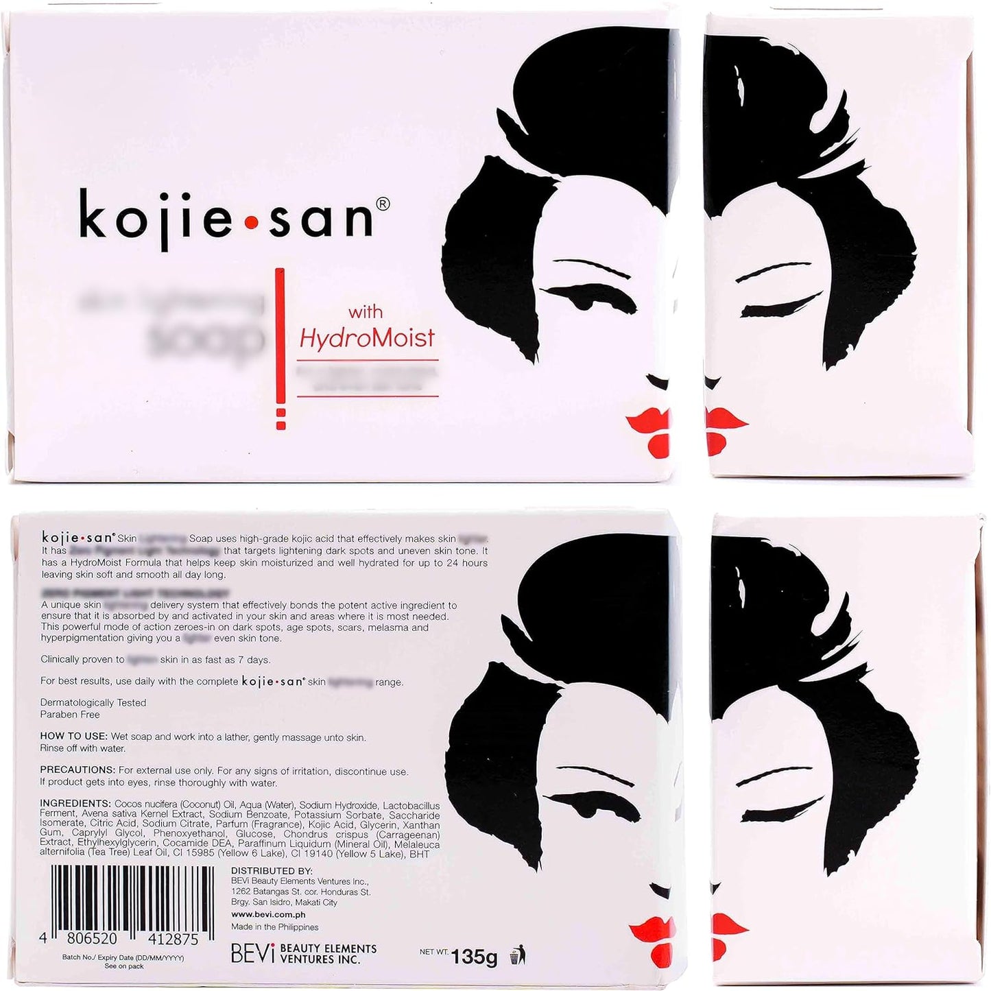 Kojie San 3 x 65G Kojie San Skin Kojic Acid Lightening Soap in Industry-leading Frustration Free Packaging