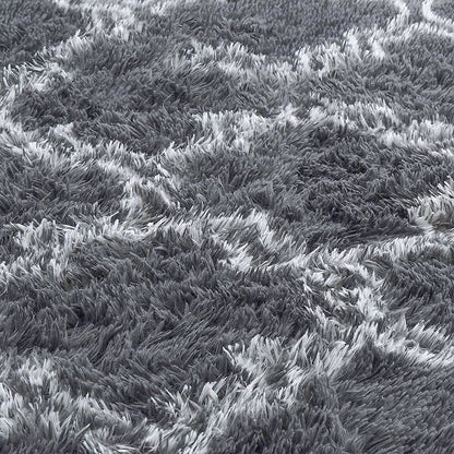 Tinyboy-hbq Area Rugs Shaggy Carpet for Living Room Bedroom Large Fluffy Carpet Modern Non-Slip Mat Multisize Rug Indoor Home Decor (Gray White, 80 x 120 cm)