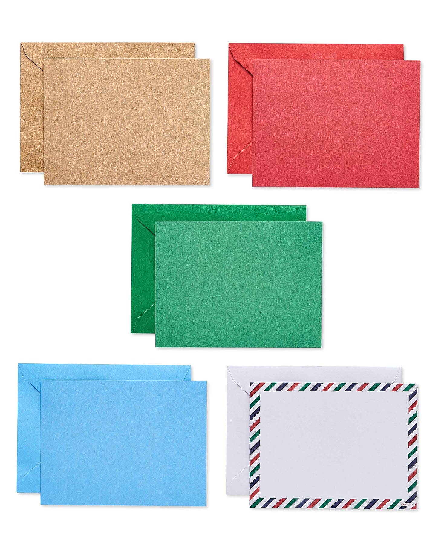 American Greetings Single Panel Blank Cards with Envelopes, Rainbow Colors (200-Count)