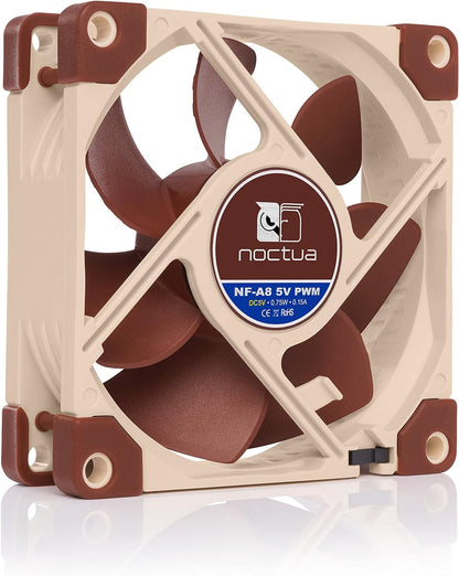 Noctua NF-A8 5V PWM, Premium Quiet Fan with USB Power Adaptor Cable, 4-Pin, 5V Version (80mm, Brown)