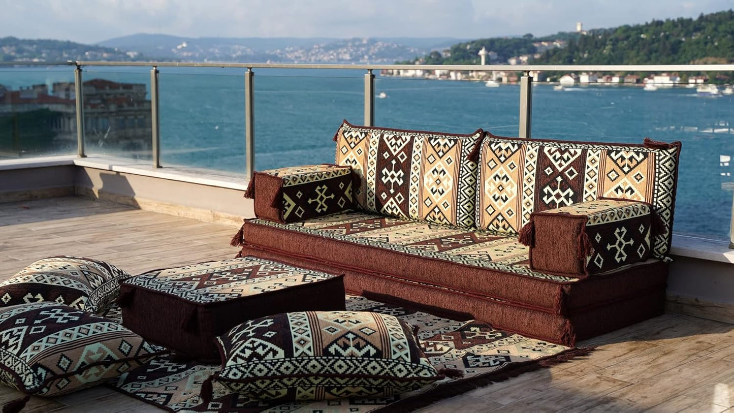 Sofas and Loveseat, Arabic Majlis, Pallet Sofa Sectionals, Turkish Sofa Set, Arabic Sofa Floor Cushions, Floor Pillows, Bench Cushions (Sofa + Rug)