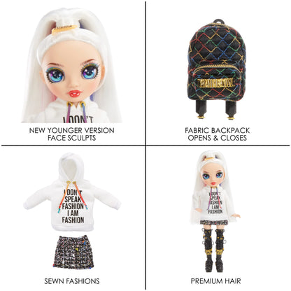 Rainbow High Junior High - AMAYA RAINE - 9"/23cm Rainbow Fashion Doll with Outfit and Accessories - Includes Fabric Backpack with Open and Close Feature - Gift and Collectable for Kids Ages 6+