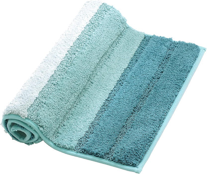 TYCOM Bathroom Rugs Bath Mat, 50x80cm, Non-Slip Fluffy Soft Plush Microfiber Shower Carpet Rug, Machine Washable Quick Dry Ultra Shaggy Bath Mats for Tub, Bathroom and Shower-Dark Blue