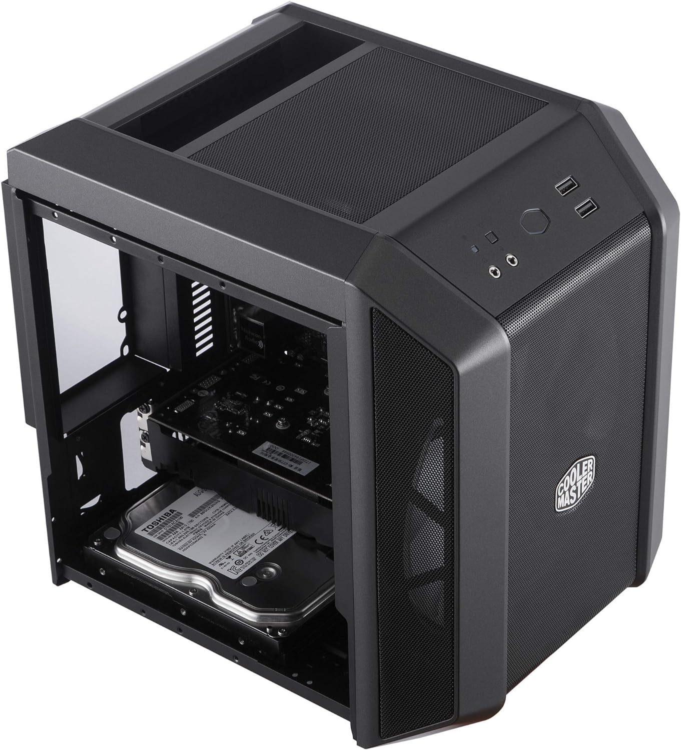 Cooler Master MasterCase H500 ARGB - PC Case with Dual 200mm Fans for High-Volume Airflow, Mesh and Transparent Front Chassis Panels, Flexible ATX Hardware Capacity