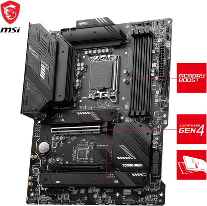 MSI PRO B760-P WIFI DDR4 Motherboard, ATX - Supports Intel 12th & 13th Gen Core Processors, LGA 1700 - DDR4 Memory Boost 5333+MHz/OC, PCIe 4.0 x16 Slots, M.2 Gen4 Slots, 2.5G LAN, Wi-Fi 6E