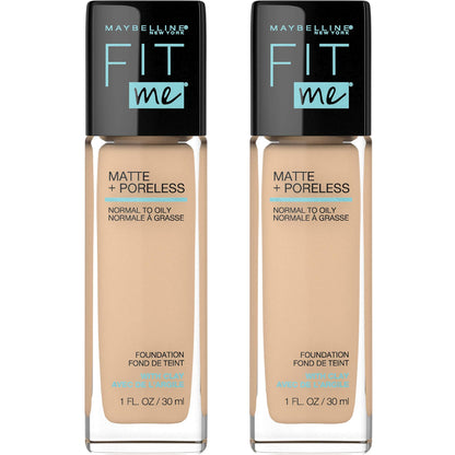 Maybelline Fit Me Matte + Poreless Liquid Oil-Free Foundation Makeup, Soft Tan, 1 Count (Packaging May Vary)