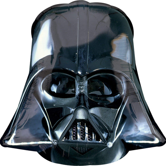 Amscan Star Wars Darth Vader Helmet Super Shape Foil Balloon, Black, 63 x 63 cm, Black