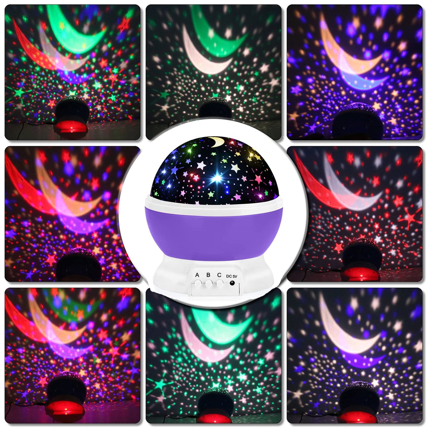 HONGID Night Lights for Kids,Star Light Projector Kids Room,Glow in The Dark Stars,Christmas Xmax Birthday Gifts Kids,Light Lamp Sensory Aesthetic Room Decor