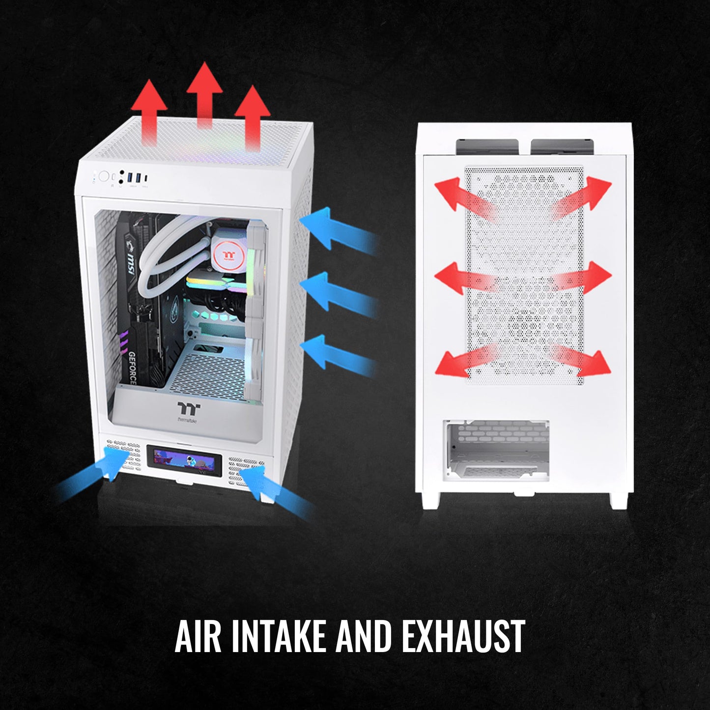 Thermaltake Tower 100 Black Edition Tempered Glass Type-C (Usb 3.1 Gen 2) Mini Tower Computer Chassis Supports Mini-Itx Ca-1R3-00S1Wn-00