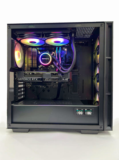 NANOTECH Premium Liquid Cooled White Edition Gaming PC, Intel i7-13700K,32GB RAM, Nvidia RTX 3060TI, 1TB NVME M.2 SSD, 1 TB HDD,750W PSU Windows 10 pro, RGB Gaming Computer PC (i7-13700K,RTX 3060TI)