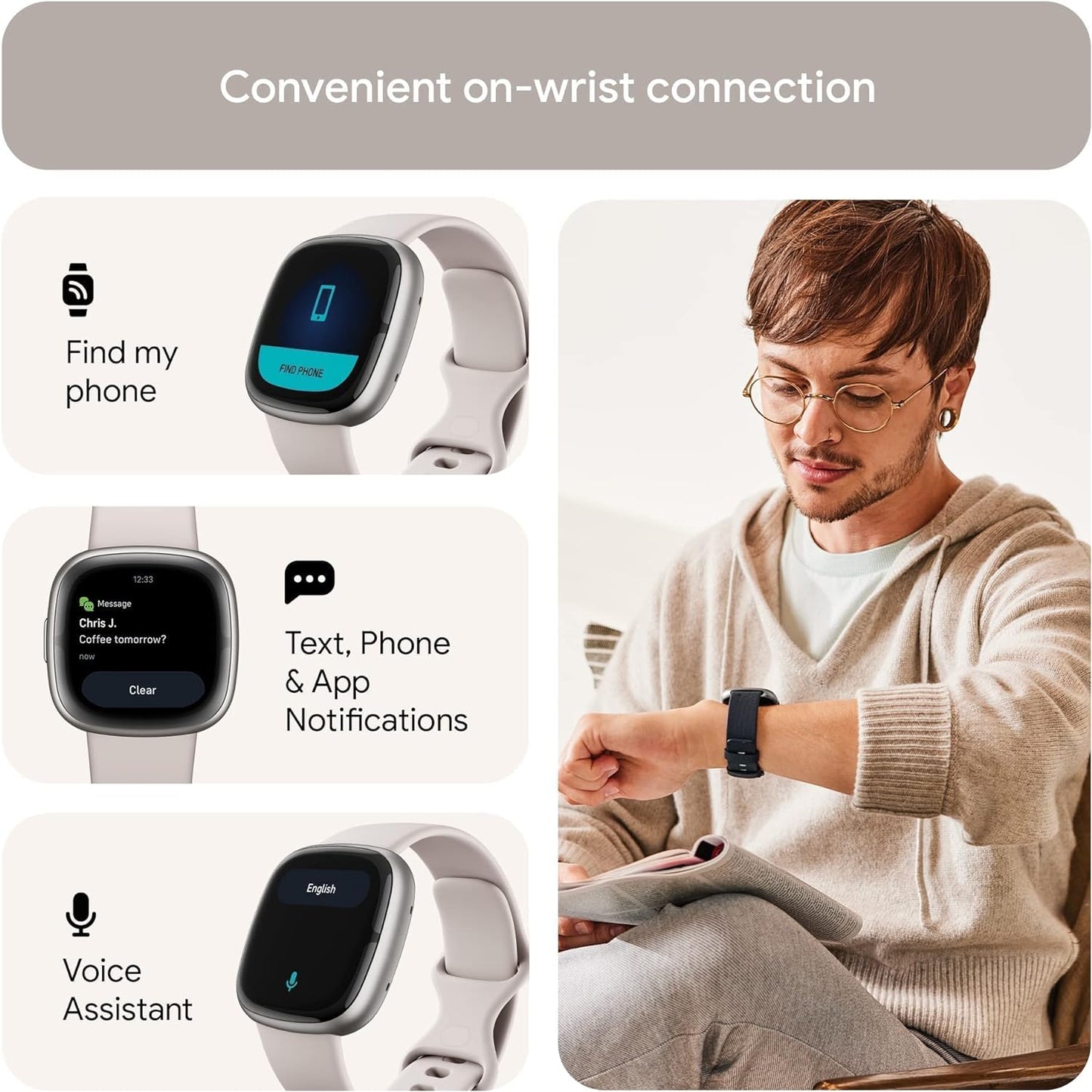 Fitbit Sense 2 Health and Fitness Smartwatch with built-in GPS, advanced health features, up to 6 days battery life - compatible with Android™ and iOS. - Shadow Grey/Graphite Aluminium