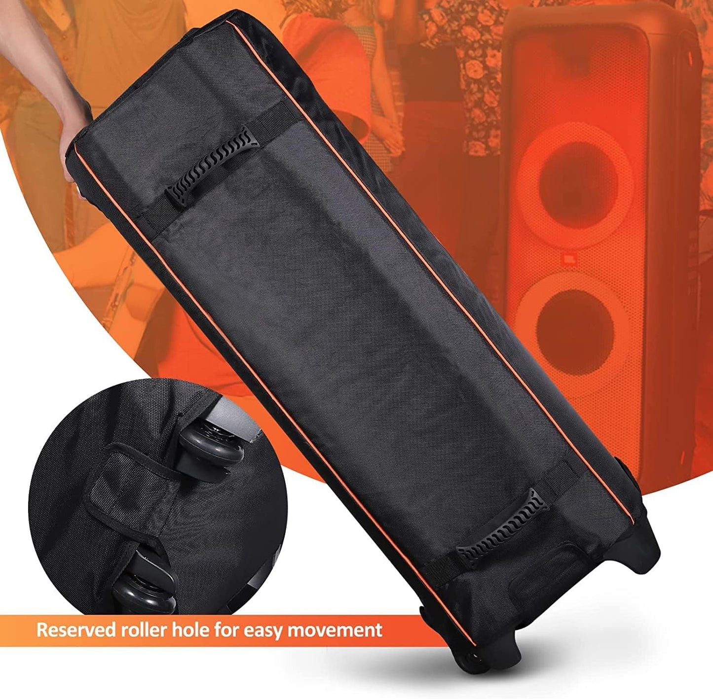 Binsuca Speaker Bag Rugged Speaker Bag Carry Case Compatible with JBL Party Box Series, Portable Speaker Carry Tote Bag Backpack (For JBL Partybox 310 bag)