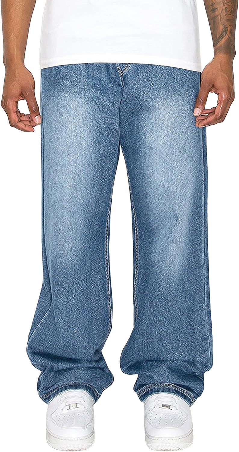 Victorious Men's Essential Baggy Wide Denim Jeans