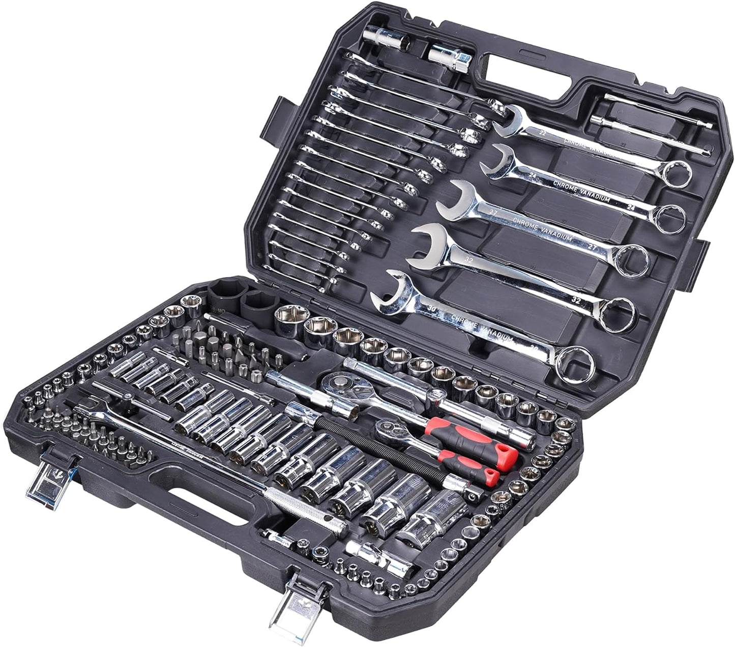 Royal Power Professional Comprehensive Repair Mixed Tool Sets. Combination Wrench, Pliers, Claw Hammer, Adjustable wrench, Screwdrivers (86pc)