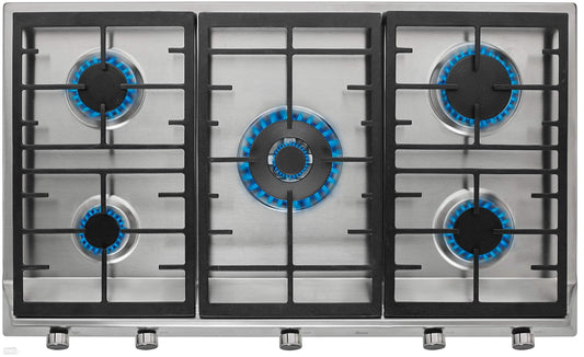 Teka Ex 90.1 5G Ai Al Dr Ci Gas Hob With 5 High Efficiency Burners And Cast Iron Grills In 90 Cm Of Natural Gas"Min 1 year manufacturer warranty"