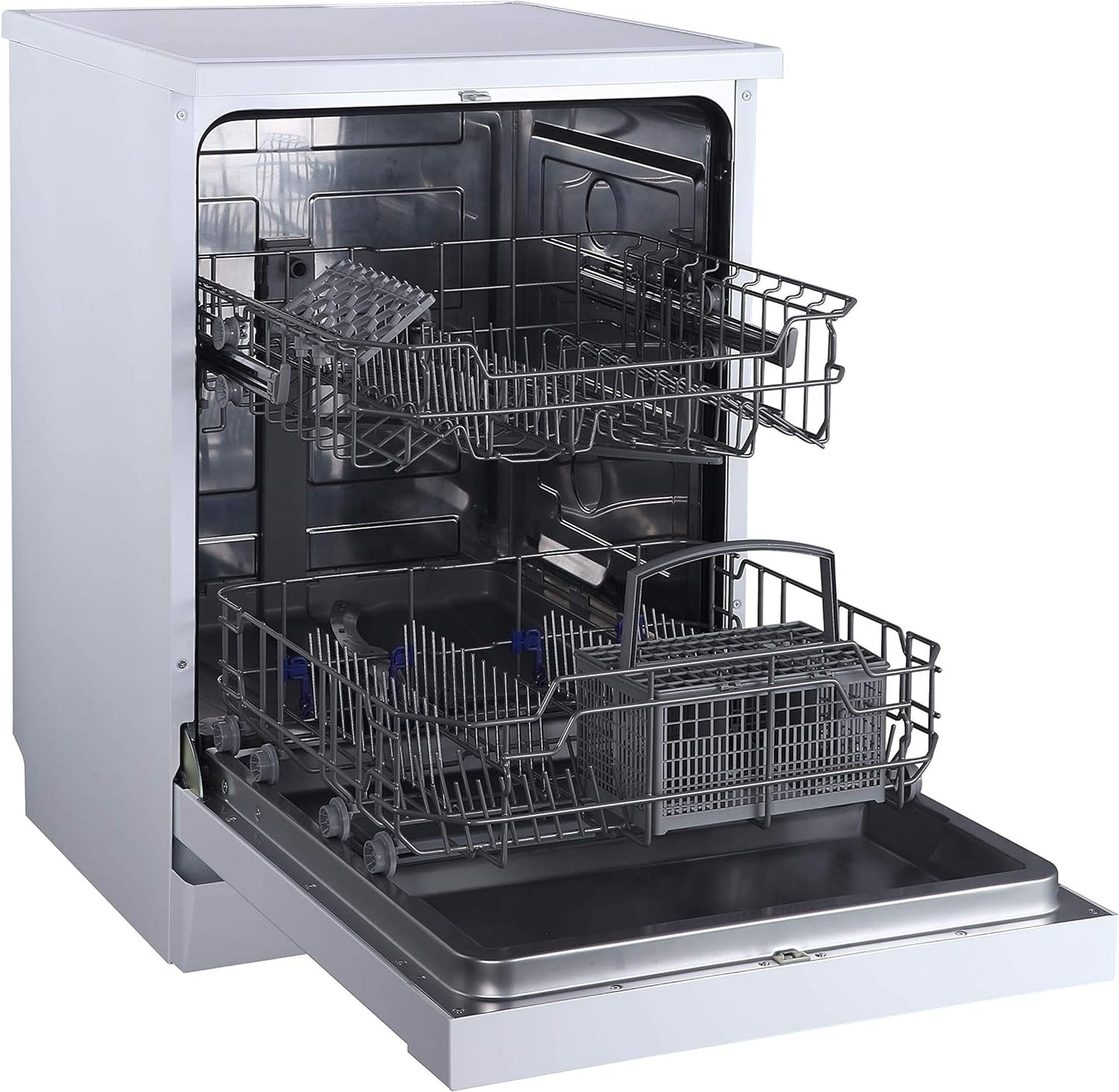 Sharp 12 Place Settings 6 Programs Free Standing Dishwasher, Steel - Qw-Mb612-Ss3 - 1Year Warranty.