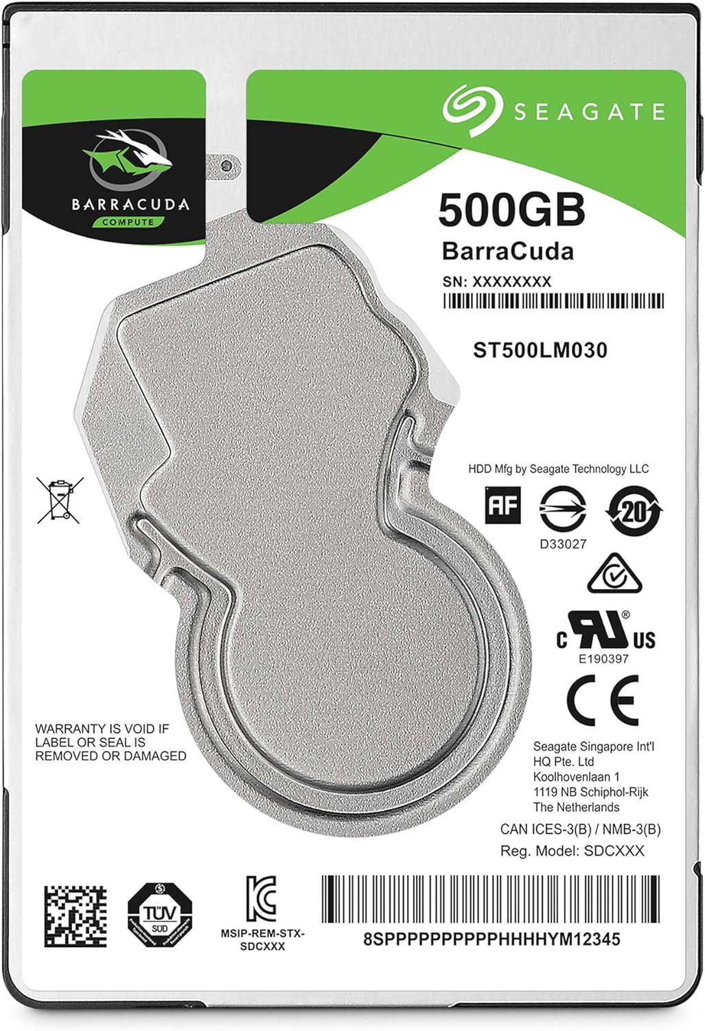 Seagate Barracuda 2 TB internal Hard Drive HDD, 3.5 Inch, 7200 U/Min, 256 MB Cache, SATA 6 Gb/s, Modellnr.: ST2000DM008