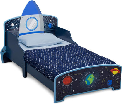 Delta Children Rocket Ship Wood Toddler Bed, Space Adventure, Piece Of 1