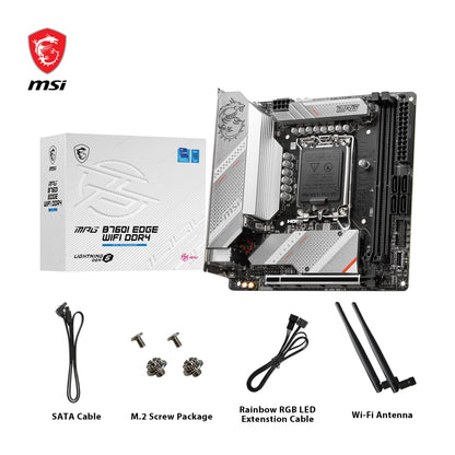 MSI PRO B760-P WIFI DDR4 Motherboard, ATX - Supports Intel 12th & 13th Gen Core Processors, LGA 1700 - DDR4 Memory Boost 5333+MHz/OC, PCIe 4.0 x16 Slots, M.2 Gen4 Slots, 2.5G LAN, Wi-Fi 6E