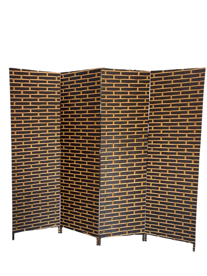 Vital 4-Panel Room Dividers and Folding Privacy Screens Partition Walls for Bedroom Rattan Screen Divider Portable Freestanding Privacy Wall (A2)