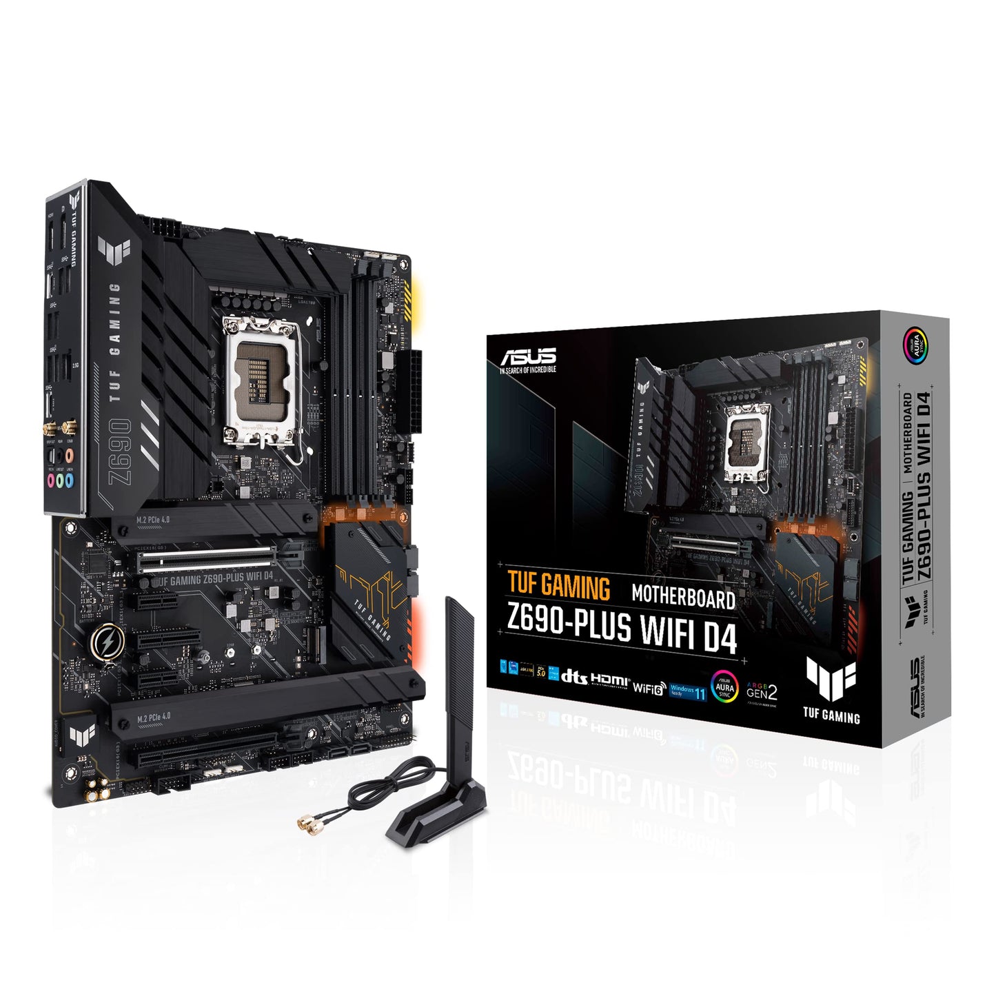 ASUS TUF Gaming Z790-Plus WiFi LGA 1700(Intel®12th&13th Gen) ATX Gaming Motherboard(PCIe 5.0,DDR5,4xM.2 Slots,16+1 DrMOS,WiFi 6,2.5Gb LAN,Front USB 3.2 Gen 2 Type-C®,Thunderbolt 4(USB4),Aura RGB)