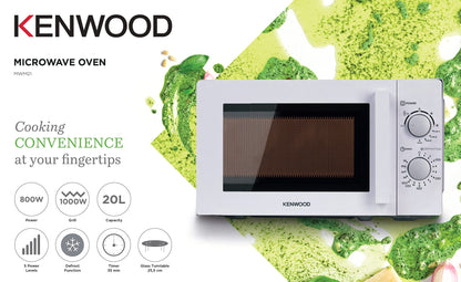 KENWOOD 20L Microwave Oven with 5 Power Levels, Defrost Function, 35 Minutes Timer 700W MWM20.000BK Black