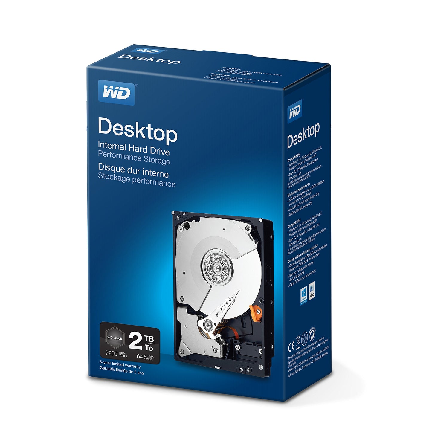 WD Black 4TB Performance Desktop Hard Disk Drive - 7200 RPM SATA 6 Gb/s 64MB Cache 3.5 Inch