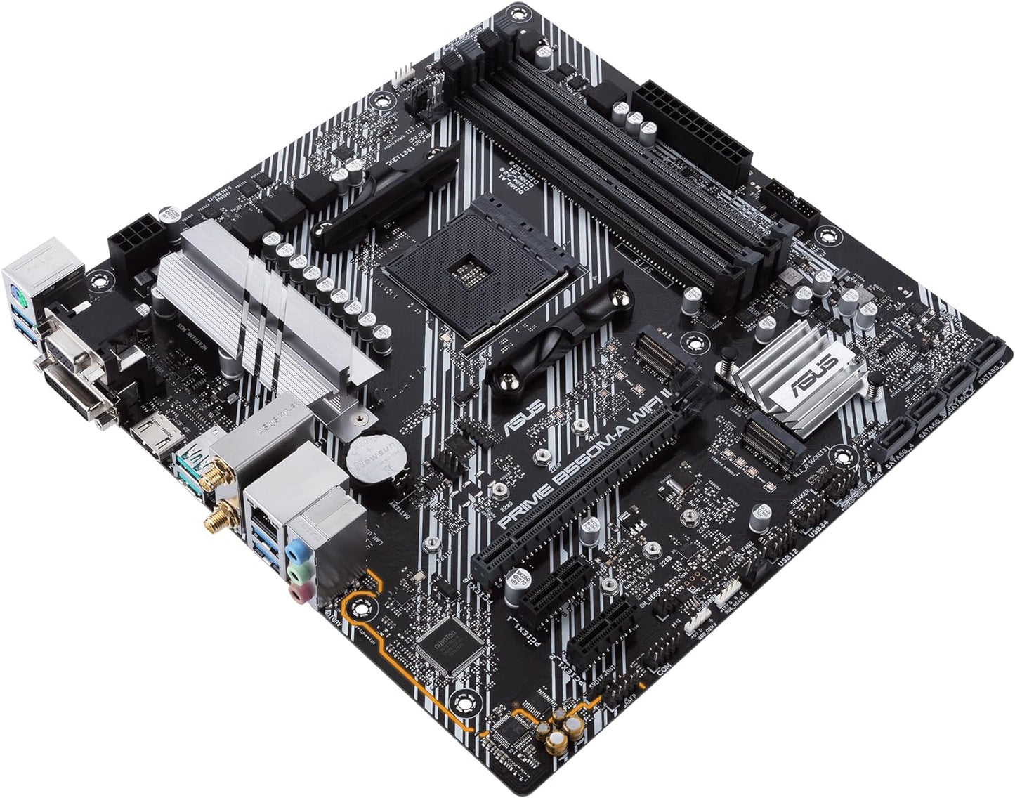 ASUS PRIME B550M-K (AMD B550) (Ryzen AM4) micro ATX motherboard with dual M.2, PCIe 4.0, 1 Gb Ethernet, HDMI/D-Sub/DVI, SATA 6 Gbps, USB 3.2 Gen 2 Type-A