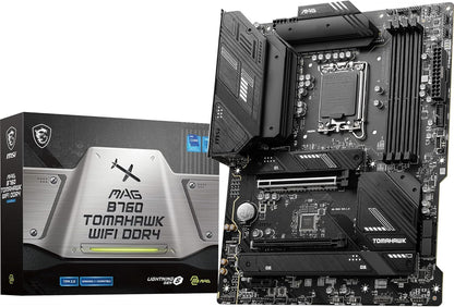 MSI PRO B760-P WIFI DDR4 Motherboard, ATX - Supports Intel 12th & 13th Gen Core Processors, LGA 1700 - DDR4 Memory Boost 5333+MHz/OC, PCIe 4.0 x16 Slots, M.2 Gen4 Slots, 2.5G LAN, Wi-Fi 6E