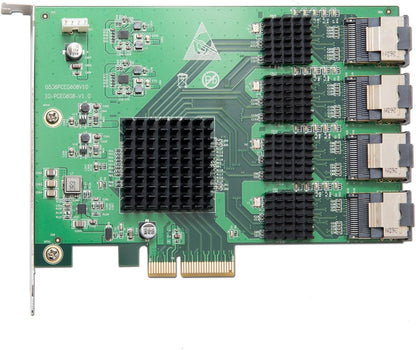 I/O Crest 4 Port SATA III PCI-e 2.0 x1 Controller Card Marvell 9215 Non-Raid with Low Profile Bracket SI-PEX40064