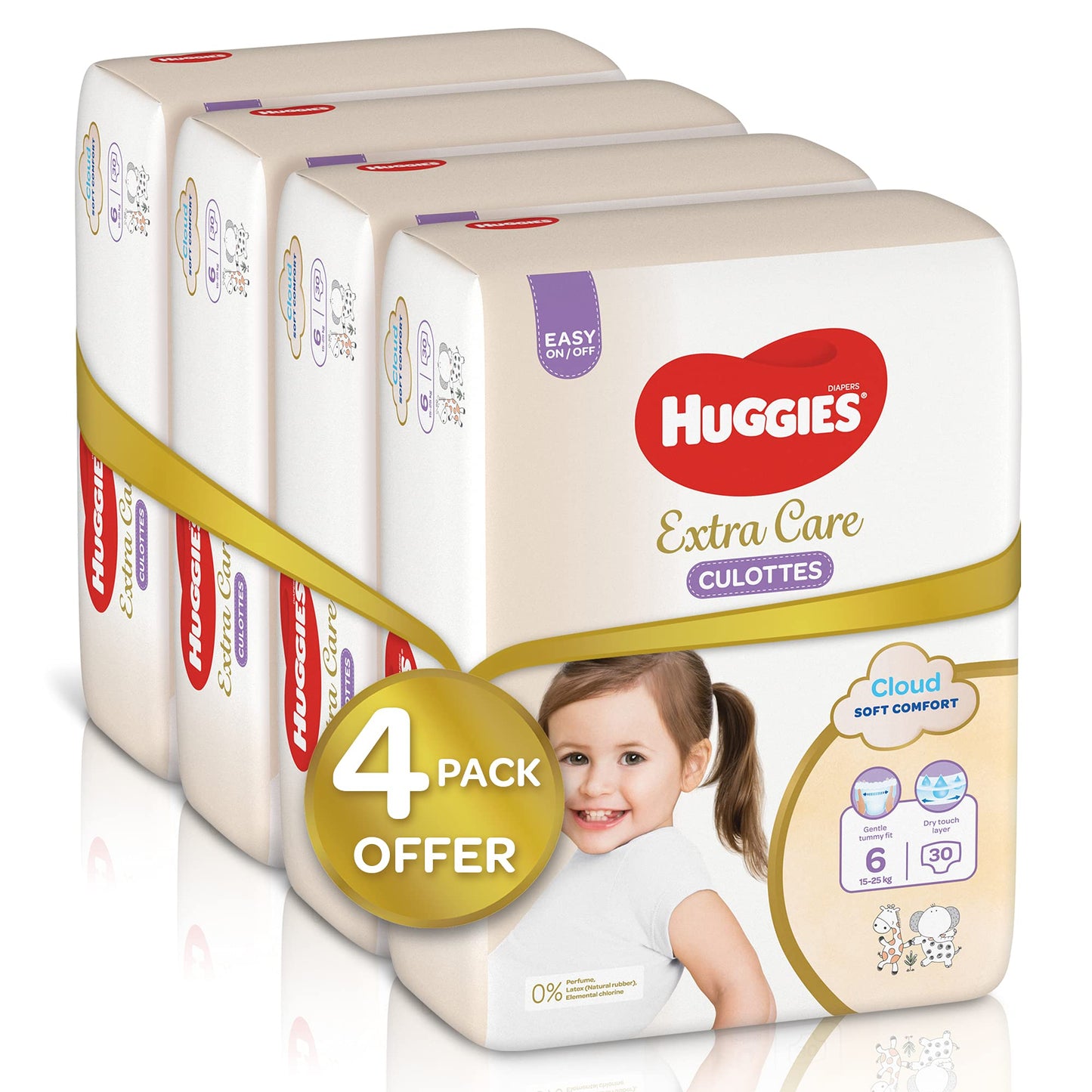 Huggies, Extra Care Culottes, Size 6, 15-25 kg, Super Mega Pack, 120 Diaper Pants