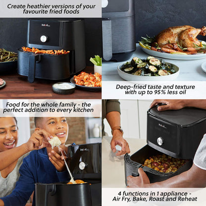 Instant Brands Vortex Air Fryer, 5.7 L 6Quart, 4 OneTouch Cooking Programs, Digital Touchscreen, Large square NonStick Fryer Basket, INP140306601GC, Black