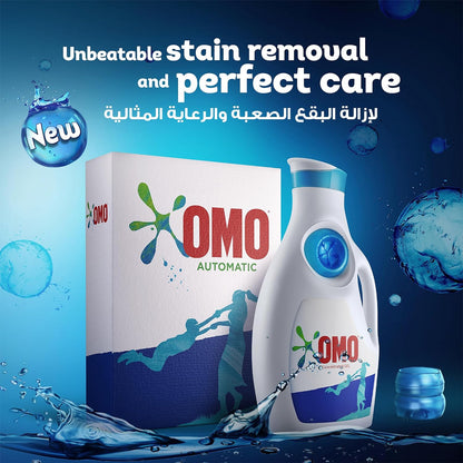 Omo Automatic Liquid Laundry Detergent, for 100% effective stain removal, 2 x 2L