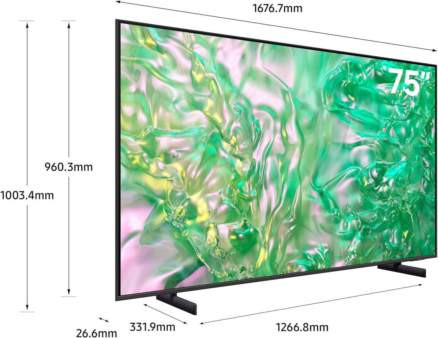 Samsung 55 Inch TV Crystal UHD Crystal Processor 4K Hub - UA55CU7000UXZN (2023 Model)