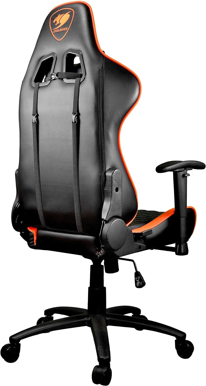 Cougar Gaming Chair Armor One, Steel-Frame, Breathable Pvc Leather, 180° Recliner System, 120Kg Weight Capacity, 2D Adjustable Arm-Rest, Steel 5-Star Base