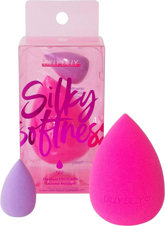 Dilly Dilly Find My Real Beauty Cosmetics Silky Softness Makeup Sponge Blender, with mini Puff, Beauty Tool for Makeup (Pink)